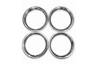 Polished stainless steel beauty rings for 15 inch steel wheels