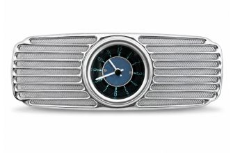 German quality oval chrome dash speaker grill with clock 