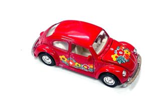 Beetle metal toy car Red
