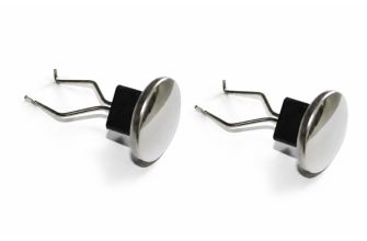 Polished stainless steel jacking point covers/hub cap pullers Sold as a pair