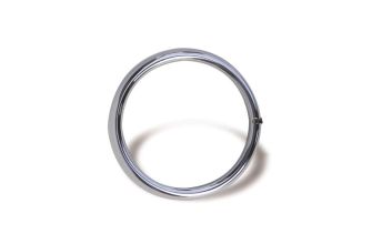 Stainless steel headlamp rim single hole metal
