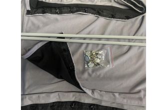 German quality blackout curtain set for slide door window with rails in Grey