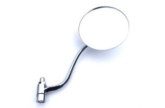 Chrome 101 style hinge mount door mirror long arm Right