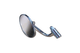 Chrome 101 style hinge mount door mirror short arm Left