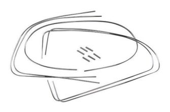 German quality chrome metal insert trim kit 4 windows Oval
