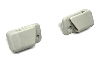 German quality sunvisor clips in off white