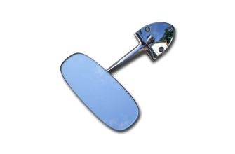 Chrome rear view mirror with holes for visor rods LHD