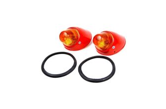 German quality complete bullet indicator units orange lenses