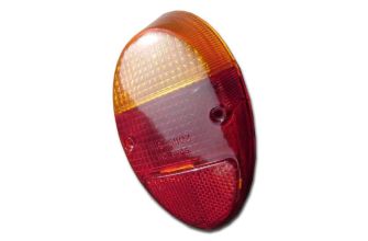 Orange and red rear light lens