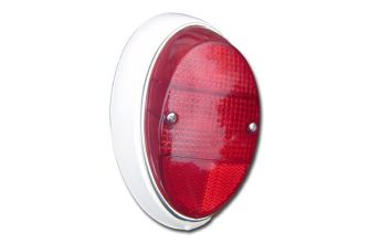 Complete rear light unit with red lens Left