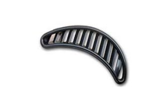 Black plastic half moon rear 1/4 vent Left