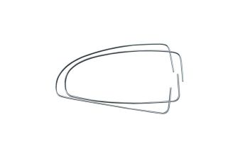 German quality chrome metal insert rear side windows
