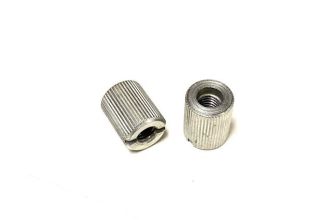 German quality knurled nuts for wiring cover Sold as a pair