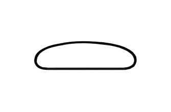 Rear window seal with groove for trim Convertible Beetle