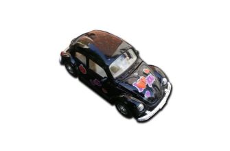 Beetle metal toy car Black