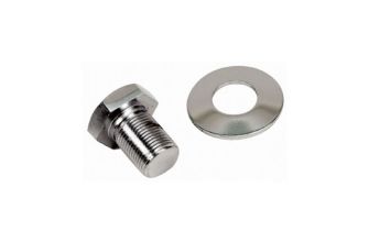 Chrome pulley bolt & washer