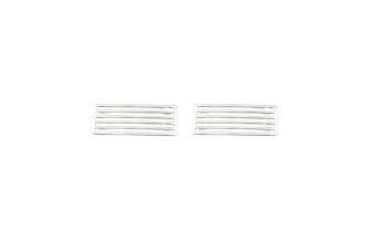 Polished aluminium 2 piece engine lid grille set
