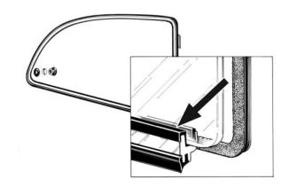 Notch and square back pop out glass to frame seals Pair Type 3 61-73