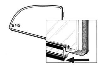 Notch and square back pop out to frame seals 61-73