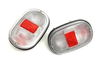German quality rear light units with red and clear lenses