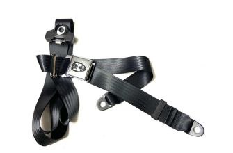 Seatbelt 3 point with chrome buckle & Black webbing