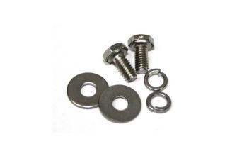 Stainless fixing screws and washers for flap