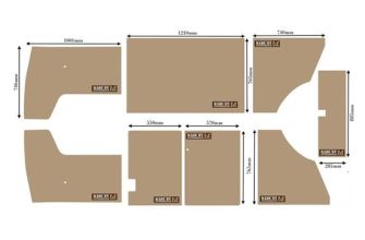 German quality set of 8 oil tempered hardboard interior door cards