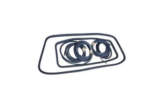 German quality panel van conversion window seal kit 6 windows with black insert