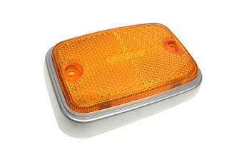 German quality side marker lens orange & silver with OEM logos