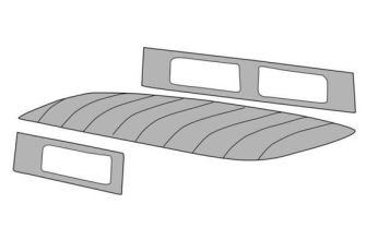 German quality full length headliner off white Non perforated vinyl Bus