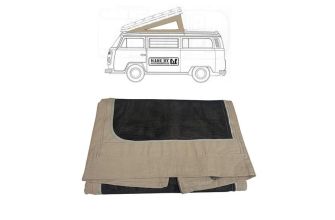 German quality Westfalia pop top canvas front hinge in light grey