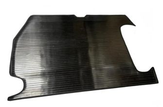 Rubber rear luggage area mat with spare wheel cut out and a Polypropylene trim