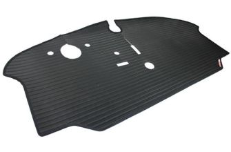 Rubber cab floor mat with a Polypropylene trim LHD Bus