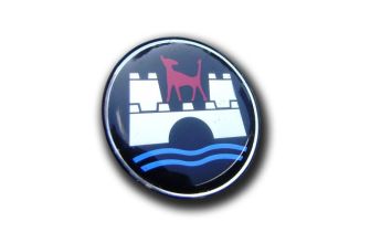 Wolfsburg round seat belt logo