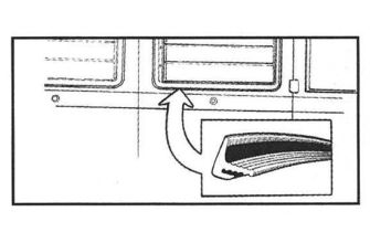 Westfalia louvred window seal Bus 55-67