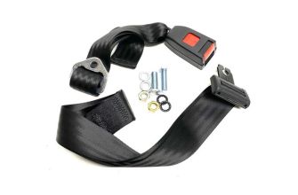 Modern buckle 2 point static lap belt Black