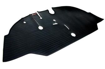 Rubber cab floor mat with polypropylene trim LHD Bus