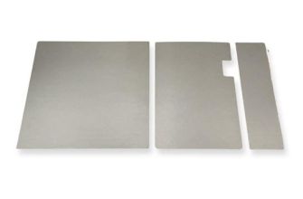 German quality double cab rear panel set ABS grey leather grain finish