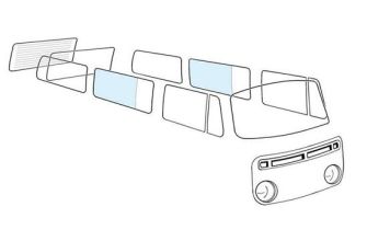 Centre 3/4 side window glass Left or Right