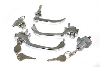 German quality complete handle set church key style engine lid