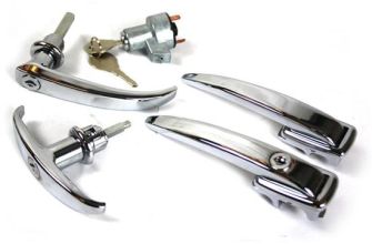 German quality complete handle set one locking cab handle Bus