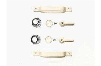 German quality cab door inner handle set Ivory 1967 only