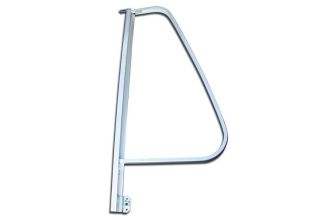 Fixed 1/4 light frame & bar in aluminium Right