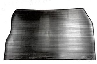 Rubber rear luggage area mat with a Polypropylene trim