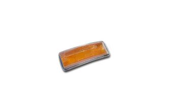 German quality orange indicator lens with OEM marking & Chrome trim Left