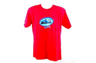 Badfish Red Blue Convert beetle T Shirt. Size Medium