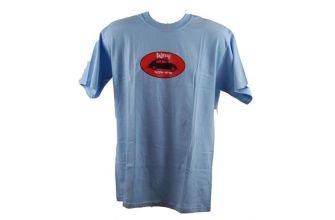 Badfish Baby Blue Red Vintage beetle T Shirt. Size Large