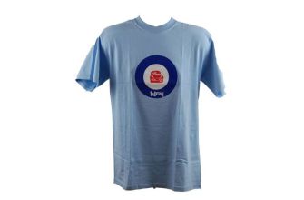 Badfish Baby blue Beetle Target T Shirt. Size Large