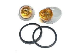 German quality complete bullet indicator units orange lenses