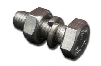 Stainless steel bolt washer and nut kit for brake or clutch pedal